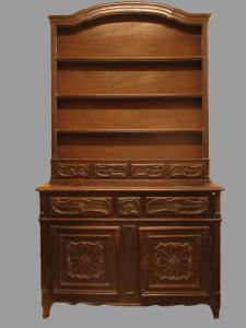 CREDENZA CON ALZATA IN NOCE epoca ‘700
